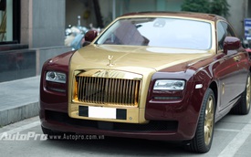 Cận cảnh Rolls-Royce Ghost mạ vàng chính hãng độc nhất Việt Nam
