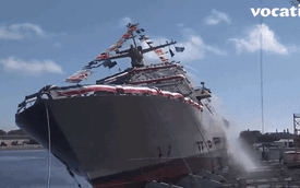 Đây mới thực sự là cách thử nghiệm hạ thủy tàu chiến của Hải quân Mỹ