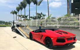 Vất vả như nghề vận chuyển Lamborghini Aventador Roadster tại Việt Nam