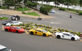 Dàn Lamborghini của đại gia Việt xuống phố cuối tuần