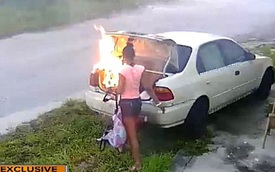 Cô gái trả thù người yêu cũ bằng cách đốt xe ô tô và cái kết cười ra nước mắt