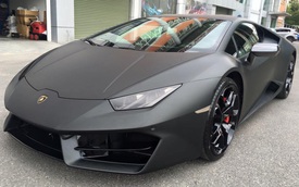 Vừa tìm thấy chủ nhân, Lamborghini Huracan 16,5 tỷ Đồng được thay áo đen nhám cá tính