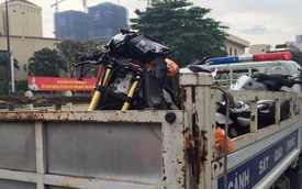 Sài Gòn: Honda CBR1000RR Repsol va chạm kinh hoàng với 2 xe máy