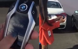Xem cảnh nữ phóng viên đưa BMW 7-Series 2016 vào chuồng từ xa