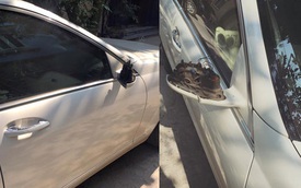 Hàng loạt ô tô bị "vặt gương" và đập vỡ kính trong ngày đầu năm