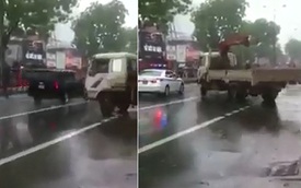Hà Nội: Xe tải gây cản trở đoàn xe hộ tống Tổng thống Obama
