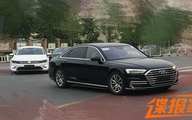 Bắt gặp sedan hạng sang cỡ lớn Audi A8L 2018 chạy ngoài đường phố