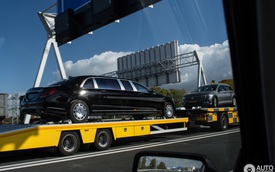 Ngắm dàn xe bọc thép triệu đô Mercedes-Maybach S600 Pullman Guard được vận chuyển trên đường cao tốc