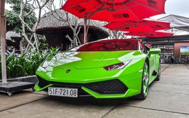 Siêu xe Lamborghini Huracan xanh cốm "phượt" ra Huế