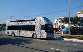 Xe buýt hai tầng mui trần lộ diện tại Đà Nẵng