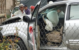Đà Lạt: Toyota Fortuner đi đón dâu đâm vào gốc cây, bung cả 2 túi khí