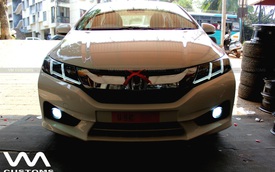 Honda City đời cũ "lột xác" với hệ thống đèn như Audi TT