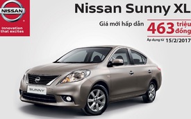 Nissan Sunny giảm giá mạnh còn 463 triệu đồng từ 15/02/2017