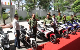 Đội săn bắt cướp Tp. Hồ Chí Minh được trang bị dàn xe côn tay Yamaha Exciter 150 và Honda Sonic 150R