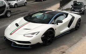 "Tóm gọn" siêu xe Lamborghini Centenario màu trắng nhám của Hoàng gia Qatar