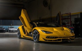 Cận cảnh siêu phẩm Lamborghini Centenario màu vàng rực tại Mỹ