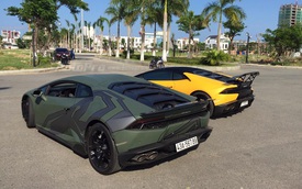 Cặp đôi Lamborghini Huracan độ "khủng", biển "VIP", đọ dáng cùng nhau tại Đà Nẵng