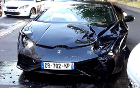 Siêu xe Lamborghini Huracan LP610-4 gặp nạn tại Pháp