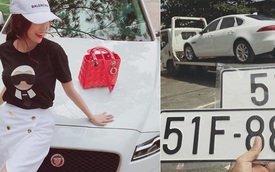 Xe sang Jaguar XF Minh "Nhựa" mua tặng vợ đã có biển số
