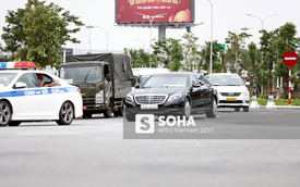 Xe ô tô của đoàn Hàn Quốc tham dự APEC xuất hiện trên đường phố Đà Nẵng