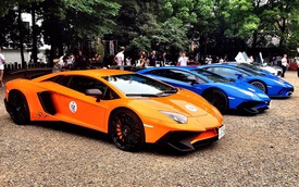 Xem dàn siêu xe Lamborghini "khủng" của các tay chơi Nhật tụ tập