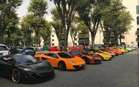 Hơn 30 siêu xe của đại gia Indonesia vây kín khu vực đậu xe tại Jakarta