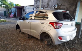 Ninh Bình: Hyundai Grand i10 bị ăn trộm 4 bánh xe trong đêm