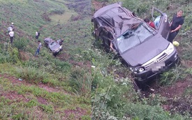 Quảng Ninh: Toyota Fortuner lao xuống vực, 4 người Trung Quốc bị thương