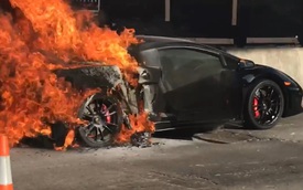 "Siêu bò" Lamborghini Gallardo 1.000 mã lực bốc cháy ngùn ngụt
