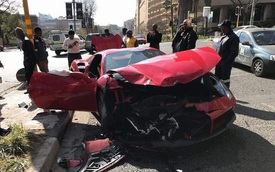 Ferrari 488 mui trần "nát đầu" sau tai nạn với Mazda CX-3