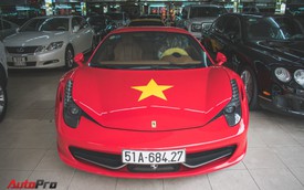 Ferrari 458 Italia dán decal ủng hộ U23 Việt Nam trong trận chung kết