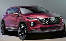 Hyundai Santa Fe thế hệ mới lần đầu lộ diện ảnh phác thảo