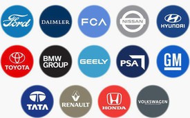 Có hàng trăm thương hiệu xe hơi khác nhau nhưng chúng chỉ thuộc về 14 nhà sản xuất, chi phối toàn bộ ngành ô tô thế giới