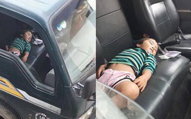 Hình ảnh bé gái nằm ngủ ngon lành trên xe tải khi đi bốc hàng cùng bố gợi nhớ về “tuổi thơ dữ dội” của nhiều người