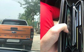 Lái xe Ranger tốt bụng, đuổi theo 20km trả lại ví có 20 triệu cho tài xế ô tô ở Hà Nội