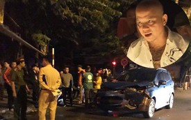 Xe hơi của Anh Tuấn “Người phán xử” nát đầu vì va chạm với xe của cầu thủ Hồng Sơn
