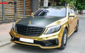 Mercedes-Benz S400 độ Maybach S600 “dát vàng” của thiếu gia 9X Việt
