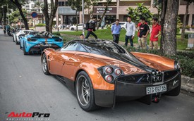 Đeo biển mới, Pagani Huayra đi ăn mừng khắp Sài Gòn cùng cặp đôi siêu xe khủng