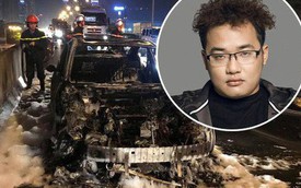 Hà Nội: Ô tô Mazda3 của thành viên ban nhạc Da LAB bốc cháy dữ dội trên vành đai 3