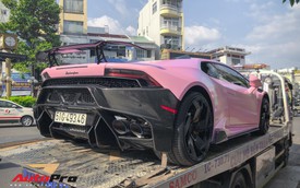 Lamborghini Huracan màu hồng nữ tính của đại gia Bạc Liêu