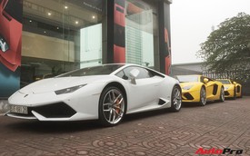 Bộ ba Lamborghini từ Sài Gòn đã có mặt ở Hà Nội chuẩn bị cho Car & Passion 2018