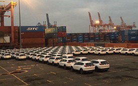 Lô ô tô Honda nhập về cảng Hải Phòng chưa hoàn thành đăng kiểm
