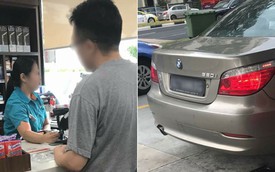 Vào cây xăng hô đầy bình nhưng chỉ trả 10 USD, thanh niên lái BMW bị cả Singapore truy lùng