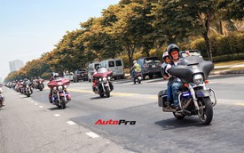 Chùm ảnh hơn 100 xe Harley-Davidson diễu hành, vượt đèo Hải Vân