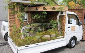 Xe tải cũ hỏng biến thành vườn cây xanh mát đẹp mê li, một lần nữa người Nhật lại khiến thế giới phải choáng váng