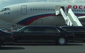 Chiếc limousine mới toanh của tổng thống Putin lần đầu xuất hiện tại nước ngoài