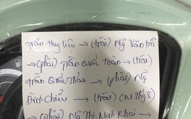 Viết quãng đường phải đi ra giấy rồi gắn lên xe, cô gái khiến dân mù đường như "chết đuối vớ được cọc"