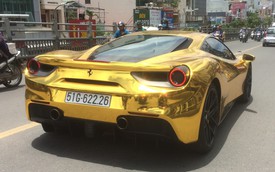 Siêu xe Ferrari 488 GTB "dát vàng" theo phong cách Dubai tại Sài Gòn