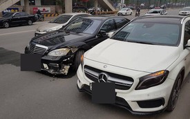 Hà Nội: Nghi vấn đua xe tốc độ cao, bộ ba Mercedes-Benz gặp nạn
