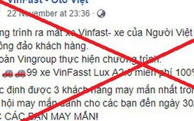 Sắp hết năm 2018 nhưng hàng nghìn dân mạng Việt vẫn bị lừa share fanpage để nhận xe Vinfast miễn phí